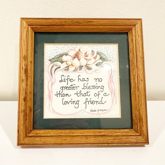 Vintage Grandma Feminine Floral Cottage Loving Friend Photo Wall Print Hanging - Picture 1 of 6
